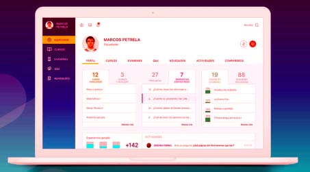 educativa web screen mockup