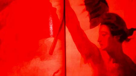 inside photo of one of the books with an illustration of painting Liberty Leading the People